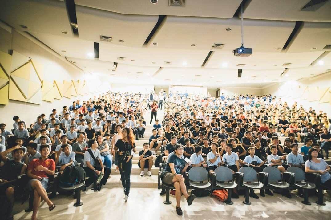 confident leader addressing audience