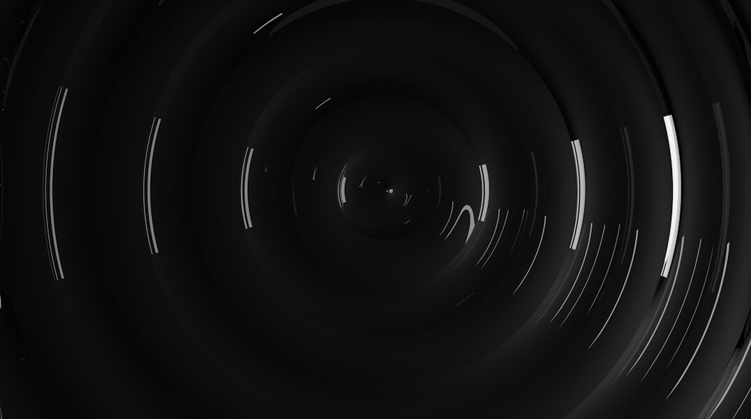 Abstract concentric sound waves in soft light